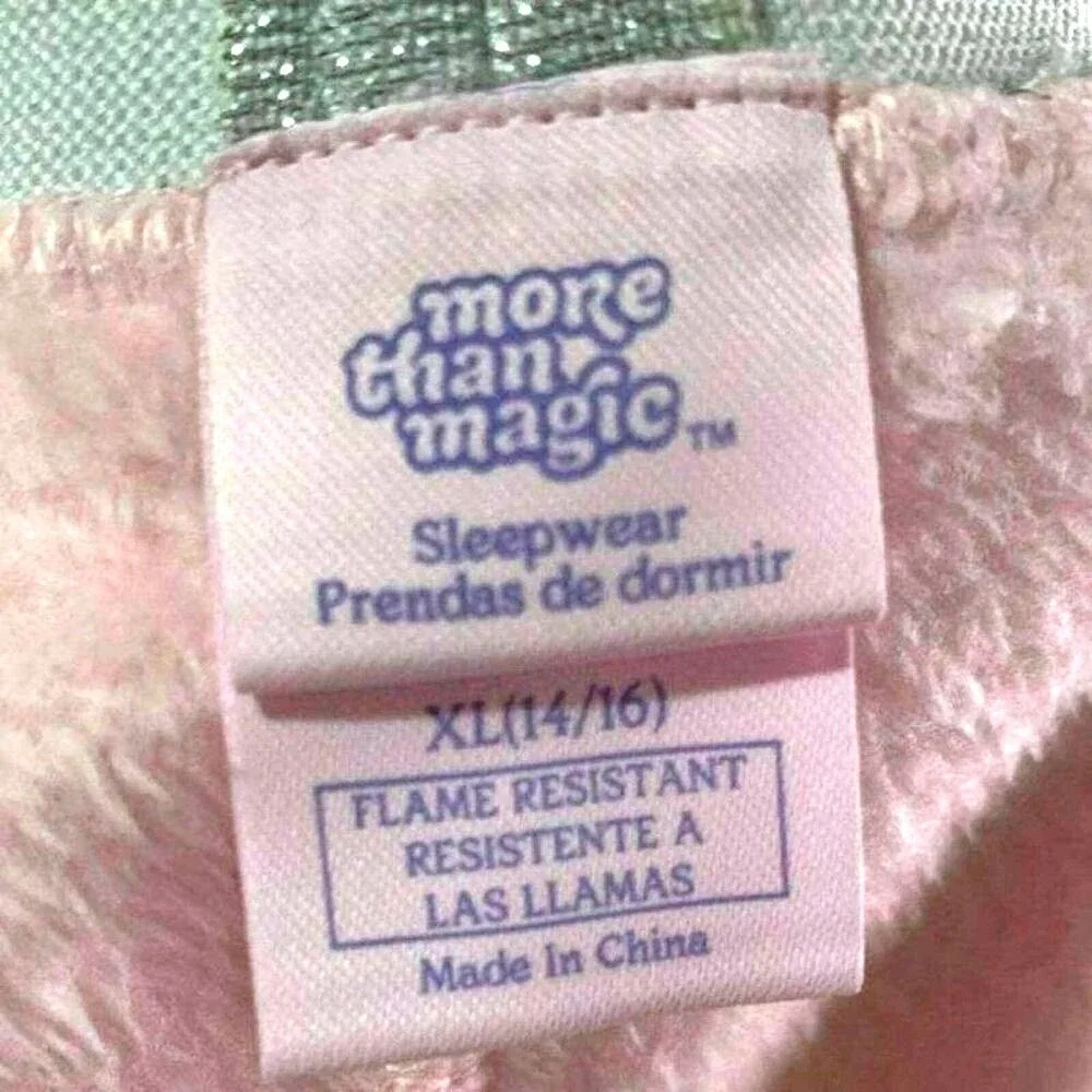 More Than Magic Pajama Shorts Girls 14 16 Pink Silver Star Soft Sleep NWT